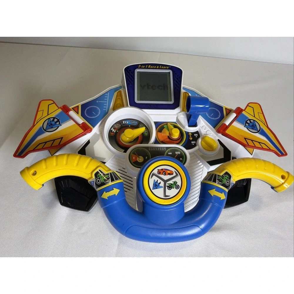 100% Working VTech 3-in-1 Race and Learn Educational Racing Game Toy Car Jet